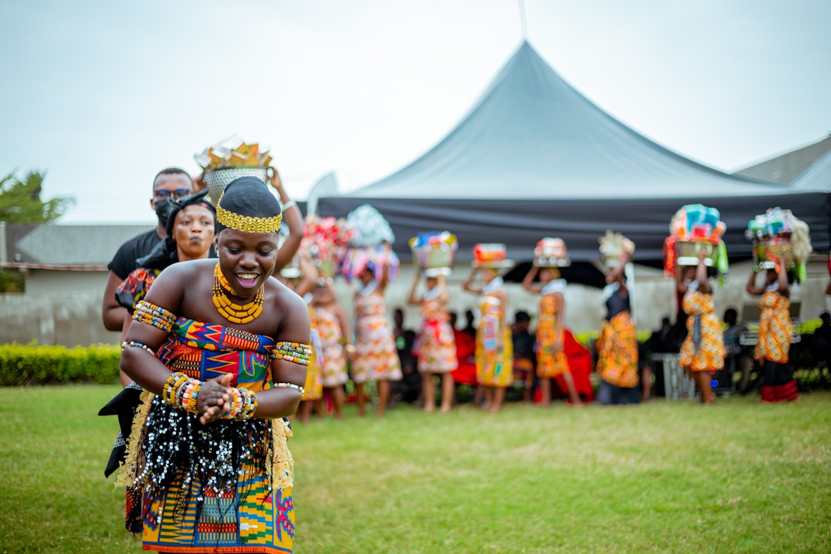 Ghanaian traditional wedding celebration